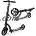 EXOOTER M1850BB 6XL Adult Kick Scooter With Front Shocks And 240mm/180mm Black Wheels In Black Finish.   